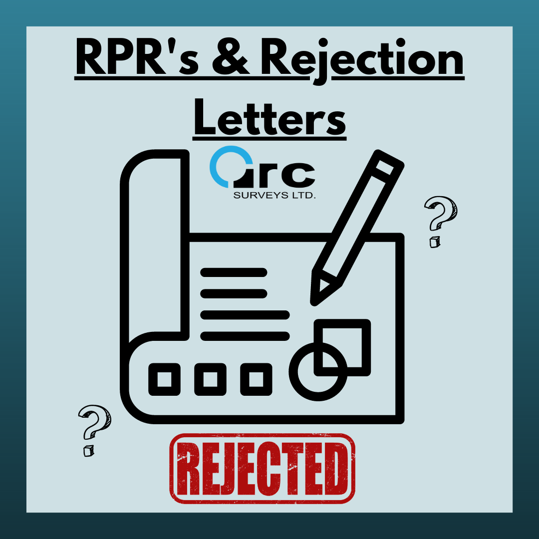RPR's, Rejection Letters, Land Surveying, ARC Surveys, Compliance, Municipality.
